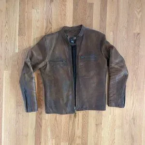 【安値】90'sJ.Crew-Leather jacket (size L) 安値】90'sJ.Crew-Leather jacket (size L) - メルカリ